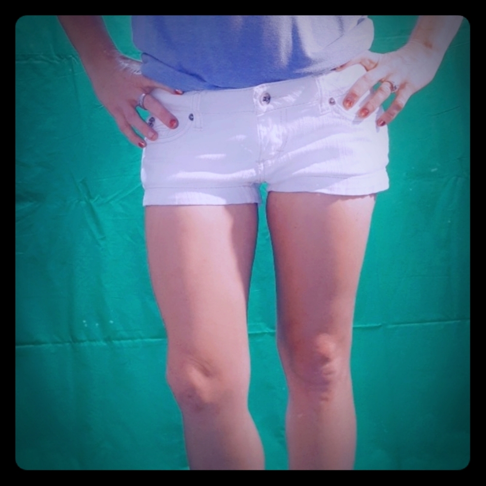 White Jean Shorts YMI Brand